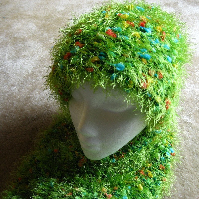 Green Fuzzy Hat