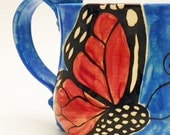 Ceramic Mug Monarch Butterfly Made to Order