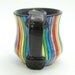 Handmade Ceramic Rainbow Striped Mug Roy G Biv Made to Order