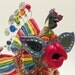 Roy G Biv Rainbow Stripes Fish Teapot Made to Order