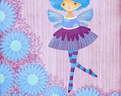 Children's Fairy Art Print - Aster Garden Fairy Art Print - Cute Fairy Nursery, baby nursery, nursery decor, nursery wall art, kids art