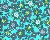 SALE 1 Yard of Erin McMorris - Park Slope - Flower Field in Teal