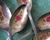 HOLLYHOCKS Silver Spoon Garden Marker