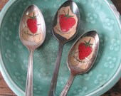 STRAWBERRIES   Old Silver Spoon Garden Markers