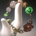 HANDMADE LAMPWORK BRACELET mixed metals lampwork glass beads copper brass vintaj vintage gift boho donna millard