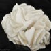 White Ruffled Felt Flower Brooch