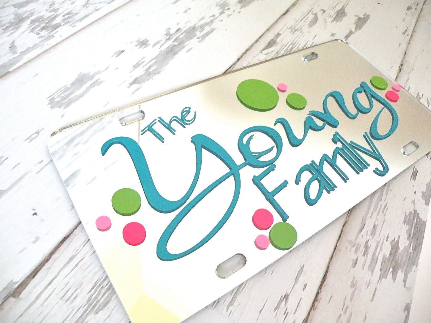 Personalized Mirror License Plate