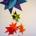 Hanging Nursery Origami Star Mobile -'Orion' Rainbow