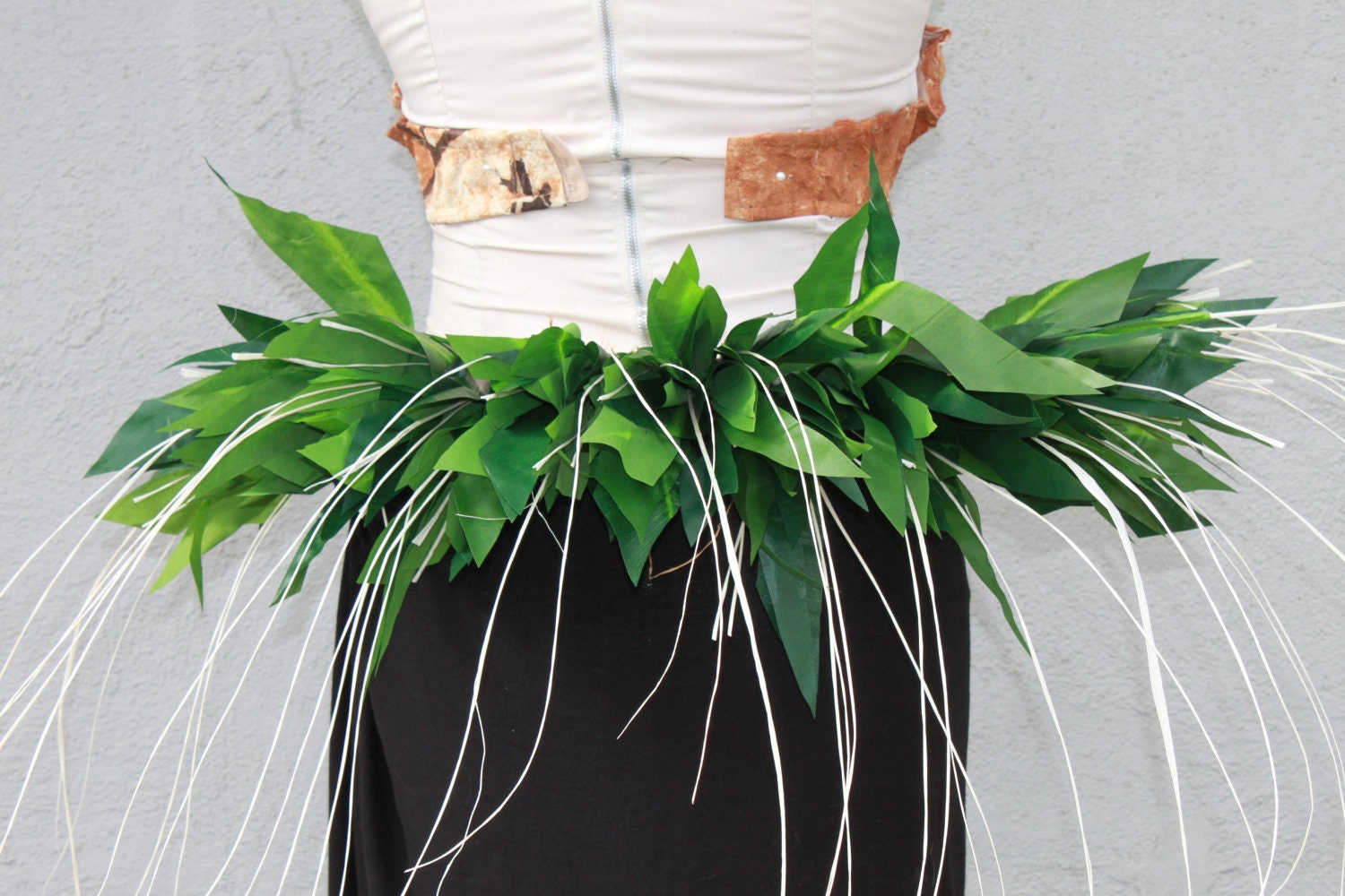 Ti Leaf and niau blanc hip hei- half hip belt - islandcostumes