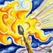 ACEO ATC of Light in Watercolor - Only 20 signed numbered limited edition cards