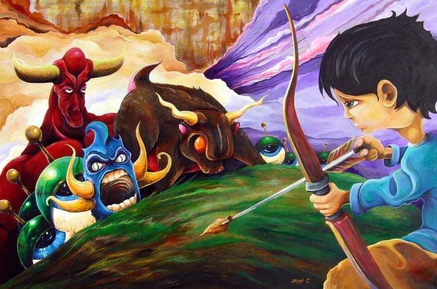 ACEO Fortress limited edition trading card print