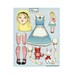 Alice in Wonderland-- DIY Articulated Jointed Paper Art Doll Set-- White Rabbit and Cheshire Cat
