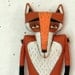 Red Fox-- Original Contemporary Folk Art Doll-- Made to order within a week