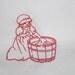 Redwork Embroidery Flour Sack Towels