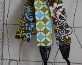 Camera Strap- Luna Damask and Tile Reversable