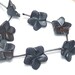 Blackstone Carved Flower Beads - 15mm - 2 Beads