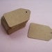Kraft gift tags, product tags, labels , favor tags, chunky set of 100