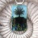 Dichroic Glass Pendant - Tree of Life Dichroic Fused Glass Jewelry - Necklace 042412p104