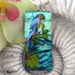 Dichroic Glass Pendant -McCaw Parrot - Exotic Bird - Dichroic Fused Glass Jewelry - Fused Glass - Necklace Dichroic Jewelry - 060312p118
