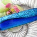 Dichroic Glass Barrette - Hair Barrette - French Barrette - Deep Blue - Fused Dichroic Glass Barrette - Fused Glass Hair Clip 060412b101