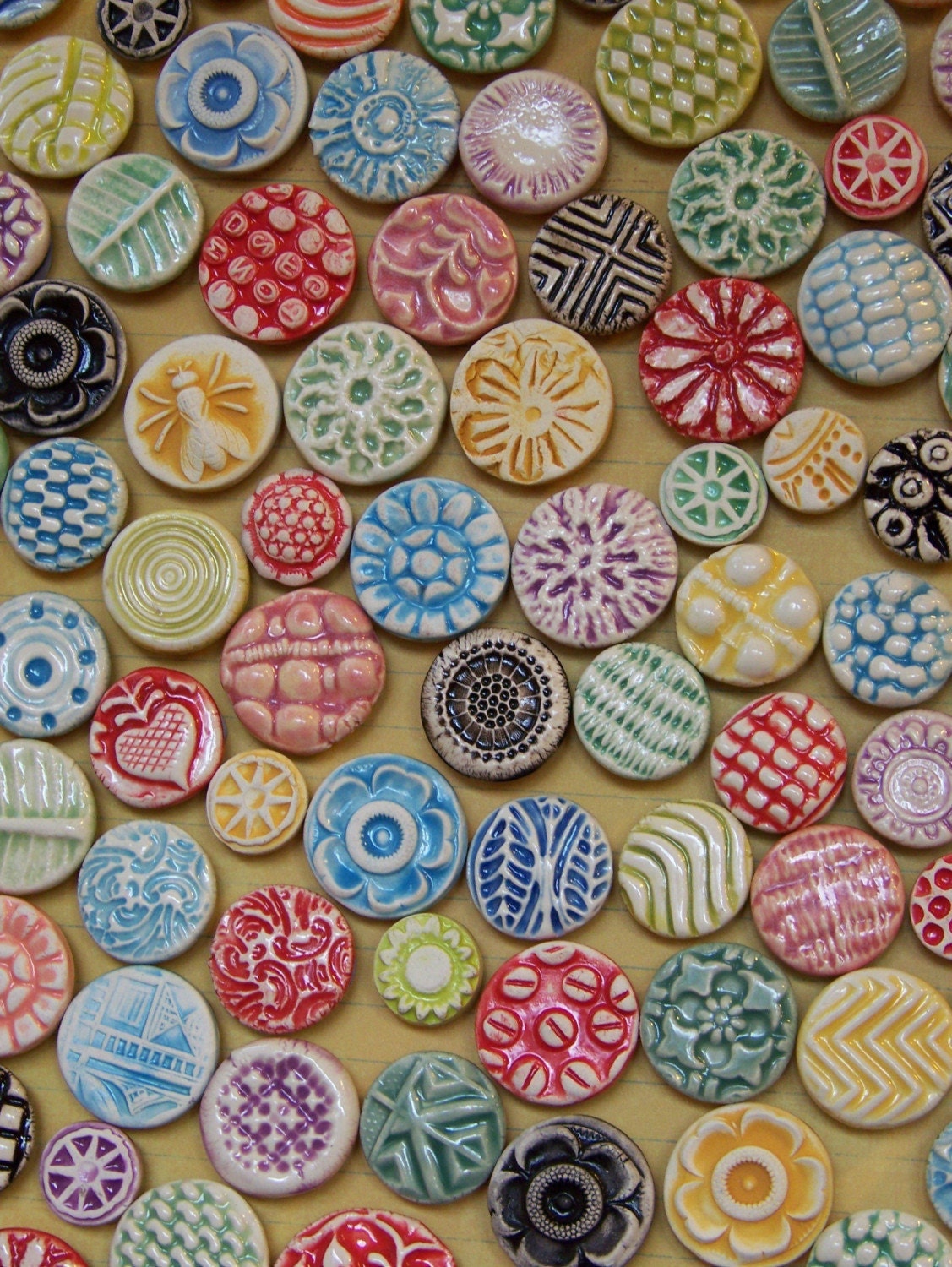 Button Magnets- rainbow colors