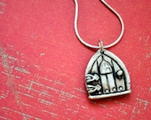 Genuine Porcelain Fairy/ Faerie Door Necklace