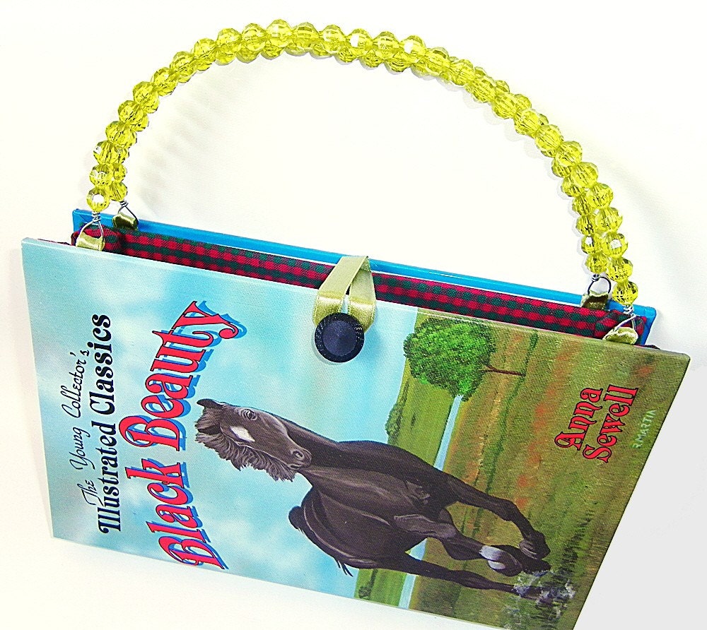 Black Beauty Book Purse Handbag with Wallet