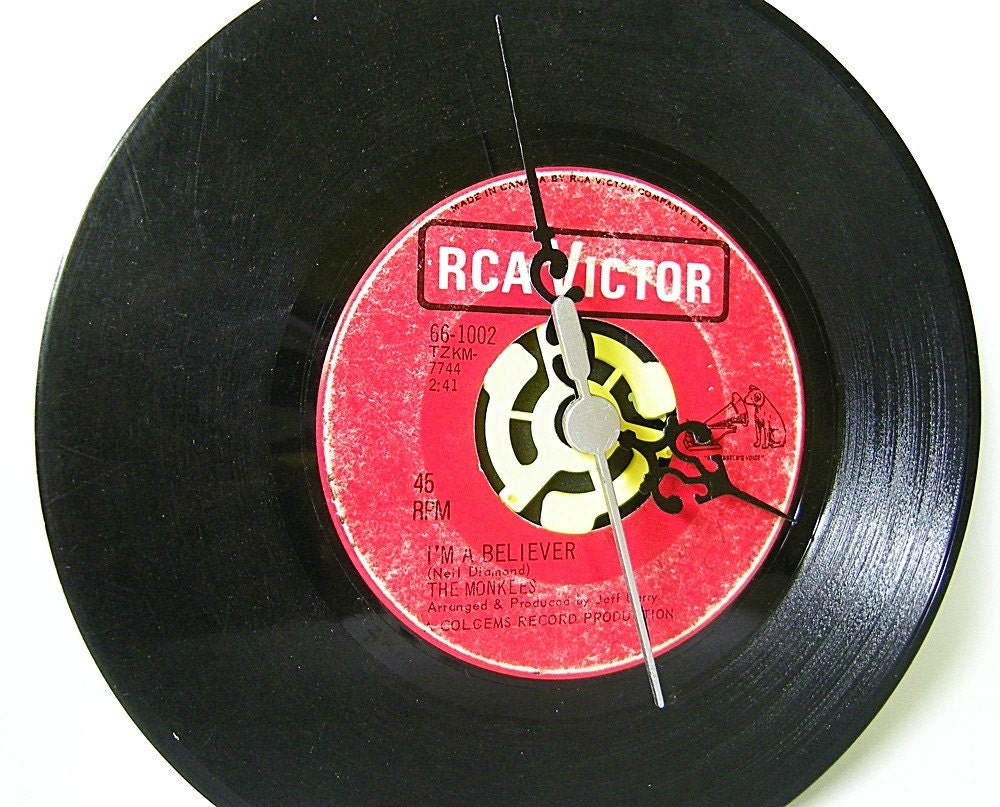 Record Clock The Monkees I'm a Believer