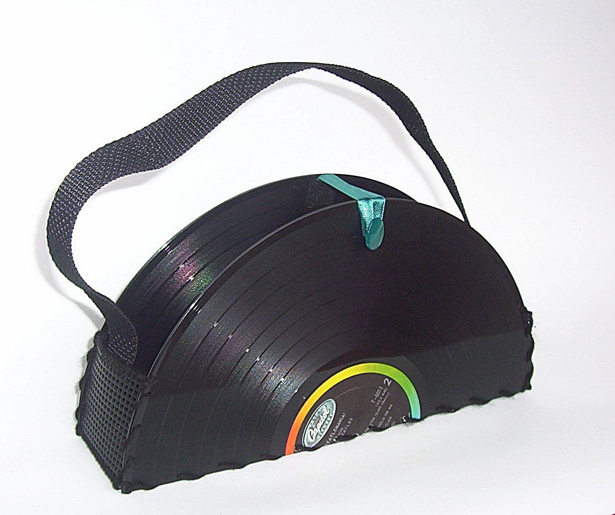 Beatles Beatlemania Vinyl Record  Purse Handbag