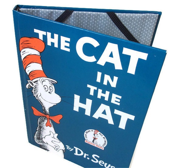Nook cover or Kindle cover made from a book -  Dr. Seuss Cat in the Hat Book