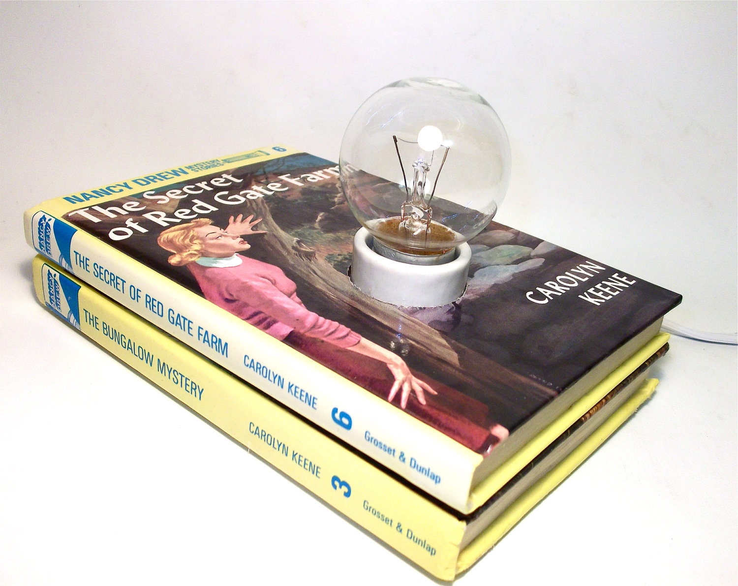 Nancy Drew Book Desk Lamp - Retro Home Decor - Light