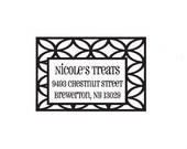 Modern church window pattern custom return address Rubber Stamp