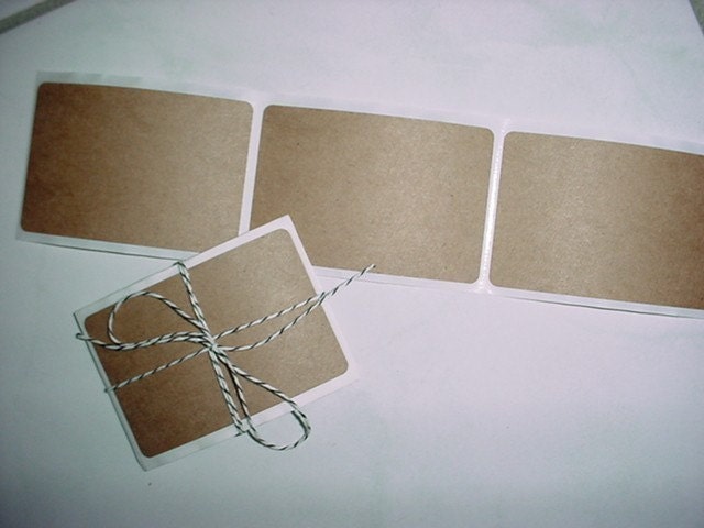 40 Kraft peel and stick sticky labels stickers by terbearco