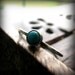 Turquoise Stacking Ring, Rustic Oxidized Sterling Silver Jewelry - Simple Things