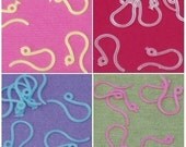 72 Plastic Earring Hooks, Clear, Pink, Yellow, Blue--Great for folks with metal allergies, metal free, earring findings, jewelry supplies