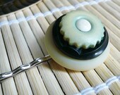 Bobby pin - vintage buttons