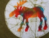 Batik Tie Dyed Moose Romper-  Size 6mth FREE SHIPPING
