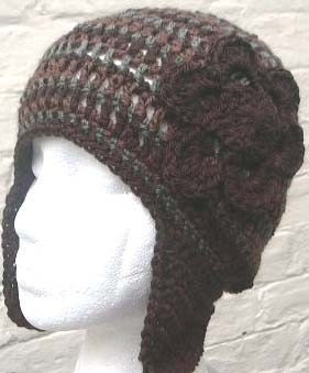 Free Crochet Pattern L0484D Flagstone Earflap Hat : Lion Brand