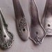 Unique DRAWER pulls silverplated spoons vintage 4 of them SP 004