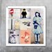 Street Art Montage - square photographs stencil graffiti bansky doctor dr who dalek wall wall art decor 7x7 12x12 18x18 22x22