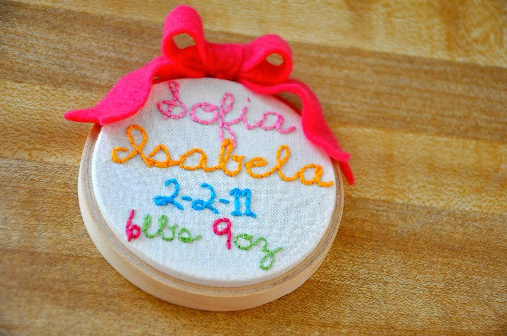 a little something-birth announcement hoop
