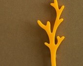 Brooch - Coral design - Yellow