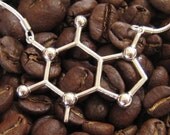 caffeine necklace - an elegant representation of your favorite molecule