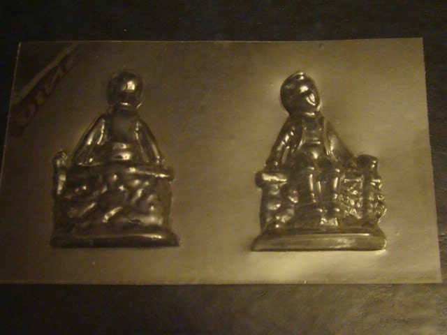 Charming Boy on Fence Vintage Candy Mold