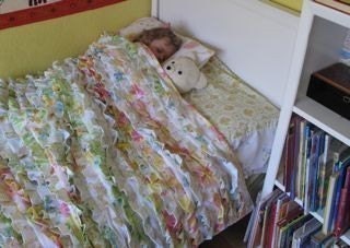 Pattern--vintage sheet ruffle quilt
