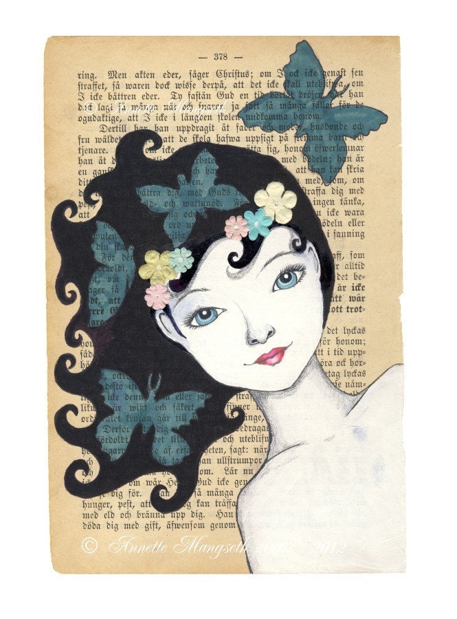 Blue butterflies - Print