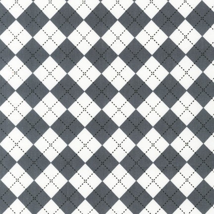 Ann Kelle Remix Argyle Print Steel Fabric - By the Yard