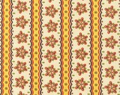 SALE Caroline Simas, Finally Free, Floral Stripe Retro Fabric - Half Yard