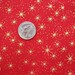 Holiday Stars on Red Fabric - By the Yard
