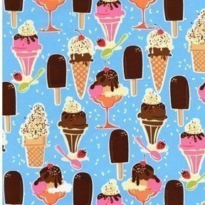 Michael Miller Cool Treats Ice Cream Multi Fabric - By the Yard